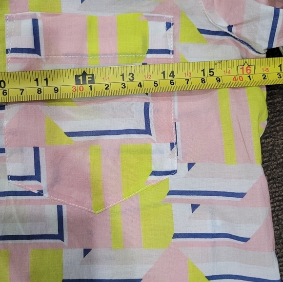 J Crew Bright Pastel Button Down Shirt  Women's Sz XXS- NWT - Picture 10 of 10